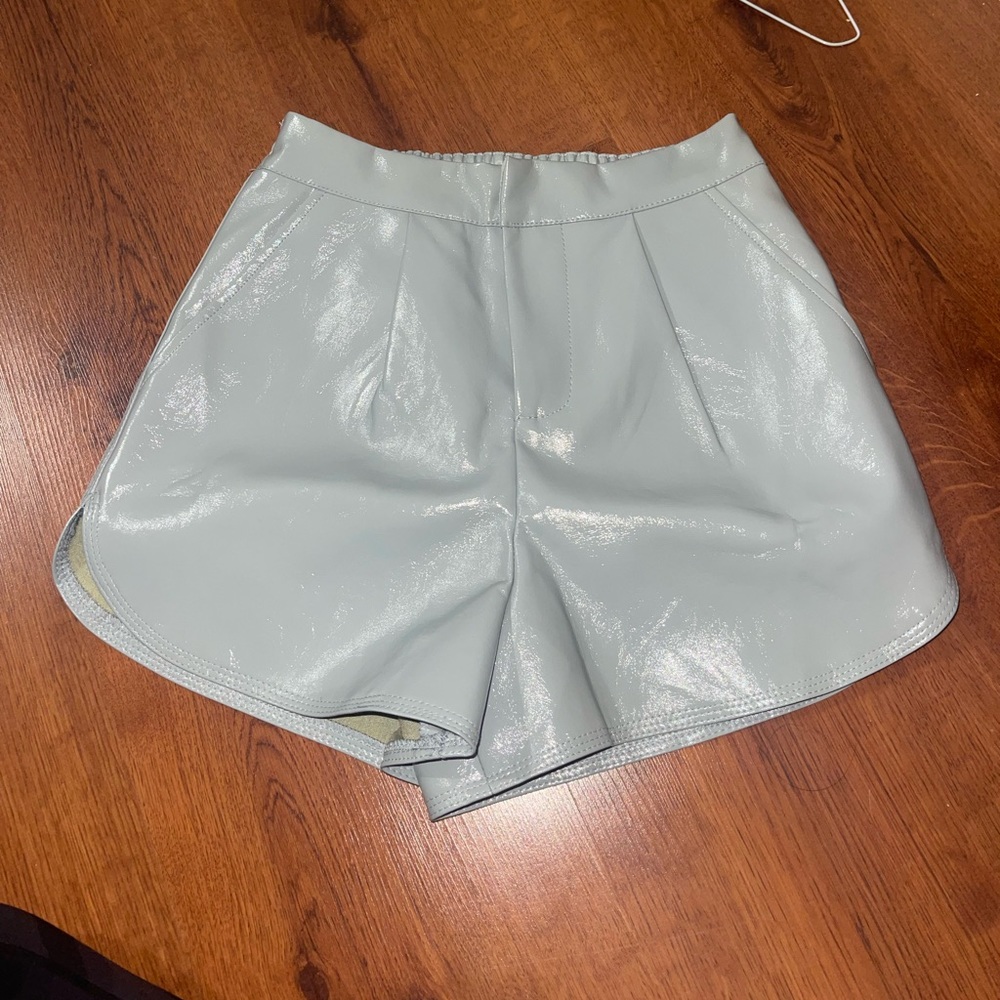Leather shorts